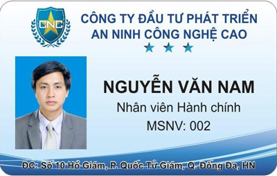 In thẻ nhựa nhân viên đa năng hiệu quả cao
