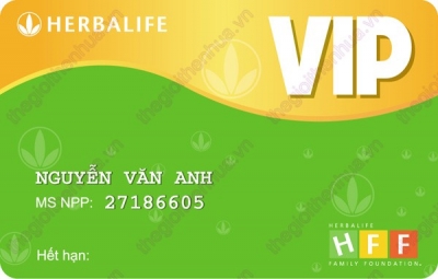 Mẫu thẻ vip Herbalife